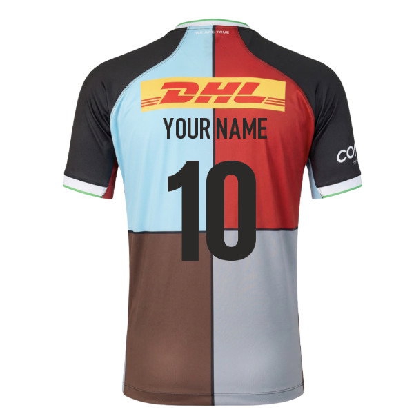 2026/27 Harlequins Rugby Shirt Name) Home Kit (Your